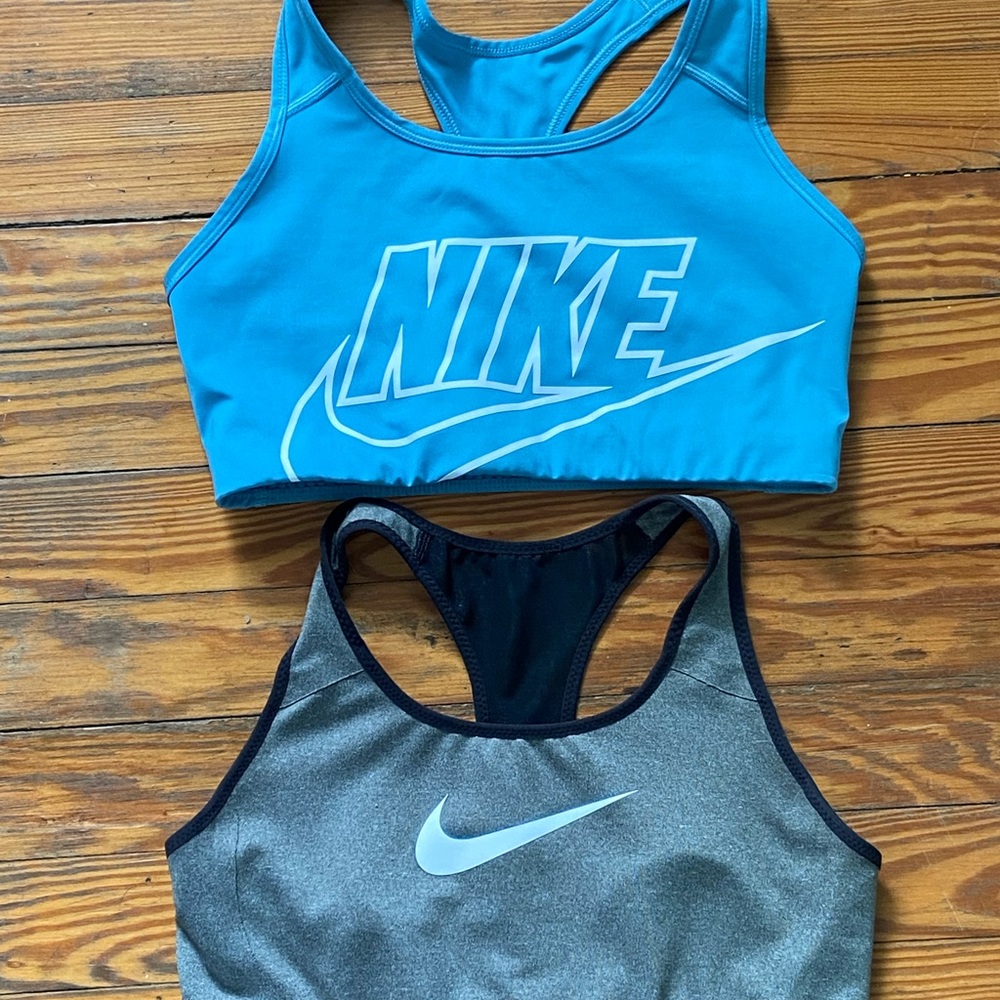 Nike Blue and Gray Sports Bras